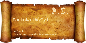 Marinka Dézi névjegykártya